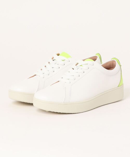 fitflop(フィットフロップ)の「【fitflop】フィットフロップ RALLY NEON-POP LEATHER SNEAKERS(スニーカー・レディース・ホワイト×ピンク/ホワイト/ホワイト×イエロー・US6/US7.5/US6.5/US7/US8/US5.5/US5)」の6枚目の写真