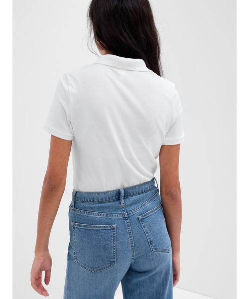 GAP(ギャップ)の「ストレッチ ピケ ポロシャツ(ポロシャツ・レディース・ネイビー/ホワイト/ブラック・S/XL/XS/M/L/XXS)」の7枚目の写真