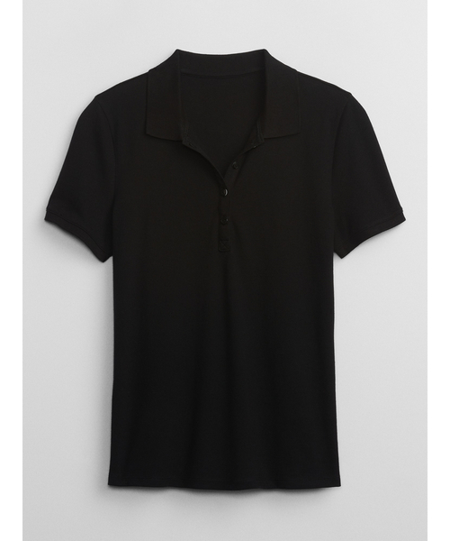 GAP(ギャップ)の「ストレッチ ピケ ポロシャツ(ポロシャツ・レディース・ネイビー/ホワイト/ブラック・S/XL/XS/M/L/XXS)」の5枚目の写真