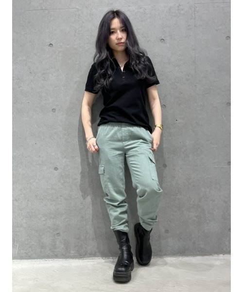 GAP(ギャップ)の「ストレッチ ピケ ポロシャツ(ポロシャツ・レディース・ネイビー/ホワイト/ブラック・S/XL/XS/M/L/XXS)」の11枚目の写真