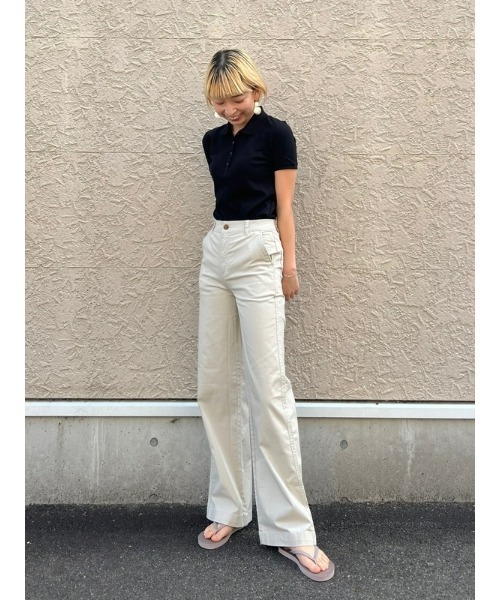 GAP(ギャップ)の「ストレッチ ピケ ポロシャツ(ポロシャツ・レディース・ネイビー/ホワイト/ブラック・S/XL/XS/M/L/XXS)」の12枚目の写真