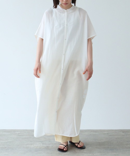 BOBSON SunSister コットン100%フレンチスリーブワンピース