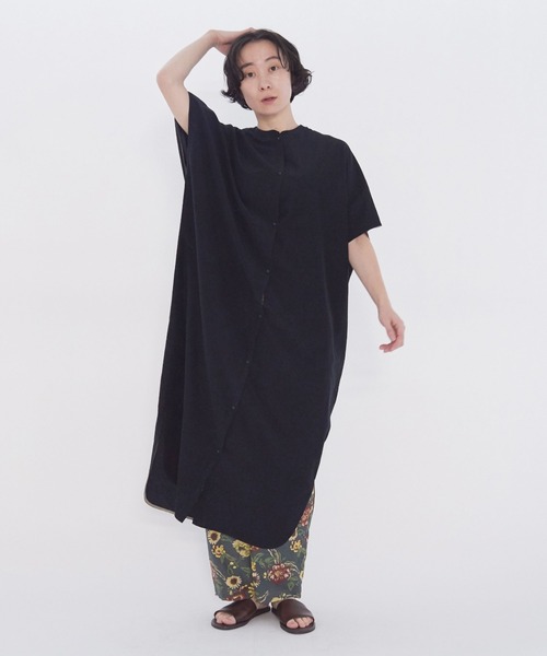 【yuni】ユニ　40/2D コットンキュプラコーマフレンチスリーブワンピース yuni（ユニ ）の「○40/2D コットンキュプラ コーマ フレンチ