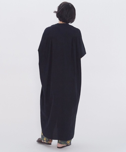 【yuni】ユニ　40/2D コットンキュプラコーマフレンチスリーブワンピース yuni（ユニ ）の「○40/2D コットンキュプラ コーマ フレンチ