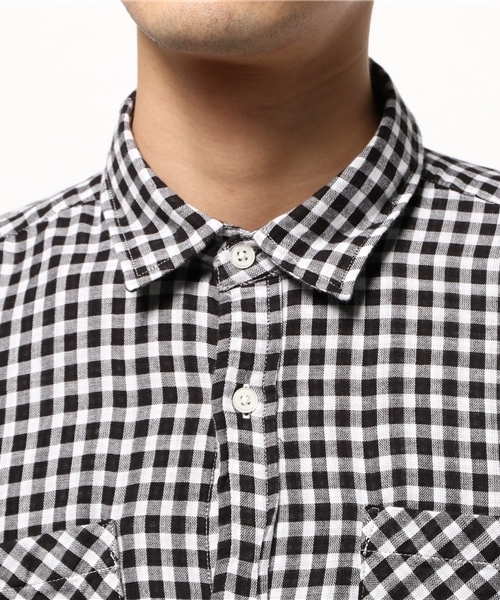 WEGO（ウィゴー）の「WEGO/ロング丈ロールアップ8分袖シャツ（シャツ/ブラウス・メンズ・ホワイト/その他1/ブラック系その他・LARGE/MEDIUM）」の7枚目の写真