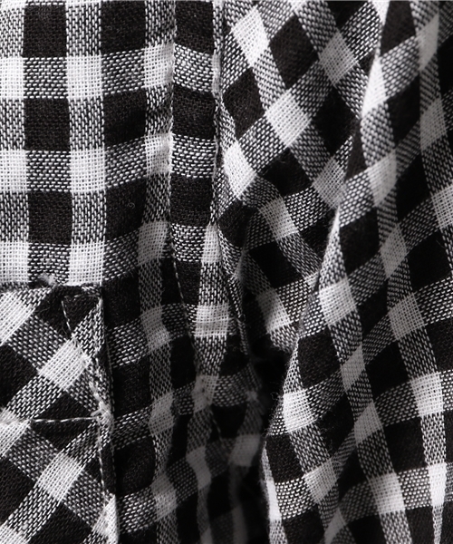 WEGO（ウィゴー）の「WEGO/ロング丈ロールアップ8分袖シャツ（シャツ/ブラウス・メンズ・ホワイト/その他1/ブラック系その他・LARGE/MEDIUM）」の13枚目の写真