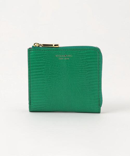 BEAUTY&YOUTH UNITED ARROWS（ビューティーアンドユースユナイテッドアローズ）の「【WEB限定】＜VIOLAd’ORO＞PORTA リザードエンボス レザー サイドジップ ウォレット（財布・レディース・ナチュラル/シルバー/ケリー・FREE）」の2枚目の写真