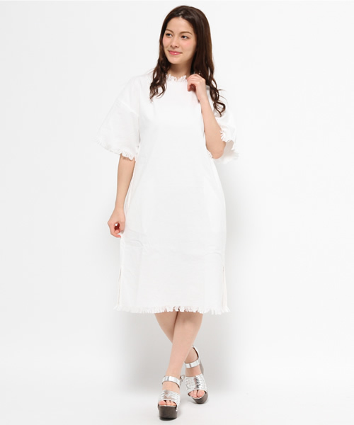 Kastane（カスタネ）の「【Kastane】フリンジワンピース（ワンピース・レディース・ブルー/オフホワイト・FREE）」の12枚目の写真