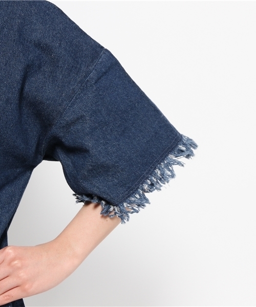 Kastane（カスタネ）の「【Kastane】フリンジワンピース（ワンピース・レディース・ブルー/オフホワイト・FREE）」の8枚目の写真