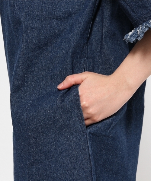 Kastane（カスタネ）の「【Kastane】フリンジワンピース（ワンピース・レディース・ブルー/オフホワイト・FREE）」の9枚目の写真