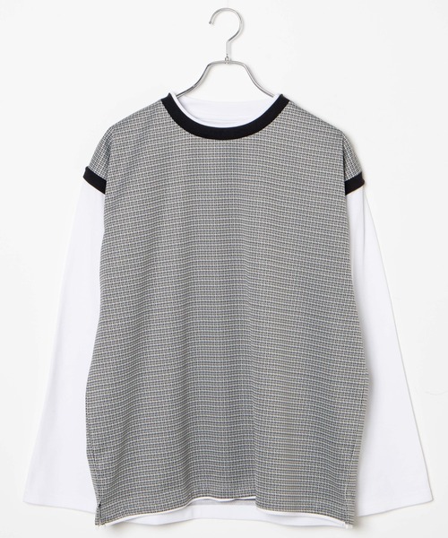 LUCY(ルーシー)の「LUCY/レイヤード ジャガードベストロンT(Tシャツ/カットソー・メンズ・ベージュ系その他2/ブラック系その他2/ブラック系その他・MEDIUM/LARGE)」の9枚目の写真