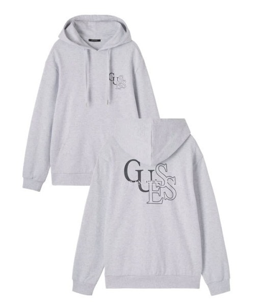Guess(ゲス)の「Logo Hoodie(パーカー・メンズ・ブラック/アイボリー/ライトグレー・MEDIUM/LARGE/X-LARGE/SMALL)」の1枚目の写真