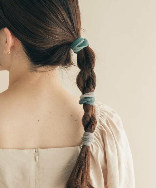 SMELLY(スメリー)の「カラーグラデーションゴムセット(ヘアゴム・レディース・ベージュ系その他/グレー系その他・-)」の3枚目の写真