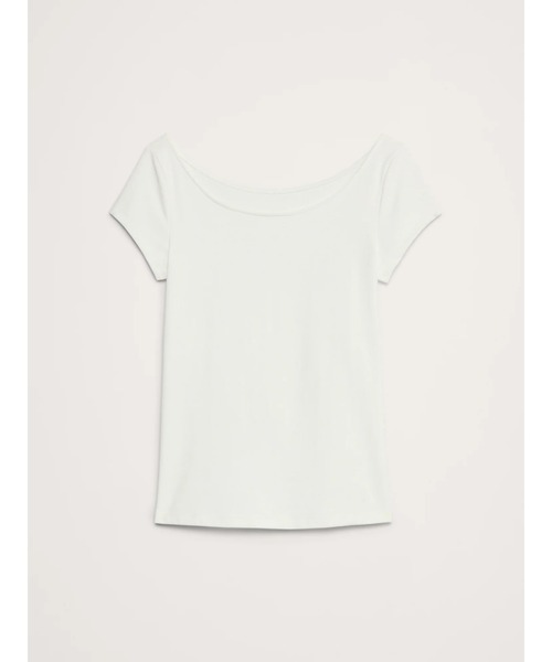 Banana Republic（バナナリパブリック）の「リファインド スクープネック Tシャツ（Tシャツ/カットソー・レディース・ブラック/ホワイト・M/L/S/XS）」の7枚目の写真