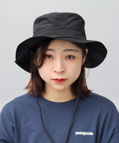 UNIVERSAL OVERALL（ユニバーサルオーバーオール）の「ロゴ刺繍 ナイロン アドベンチャーハット（ハット・メンズ・ブラック・FREE）」の17枚目の写真
