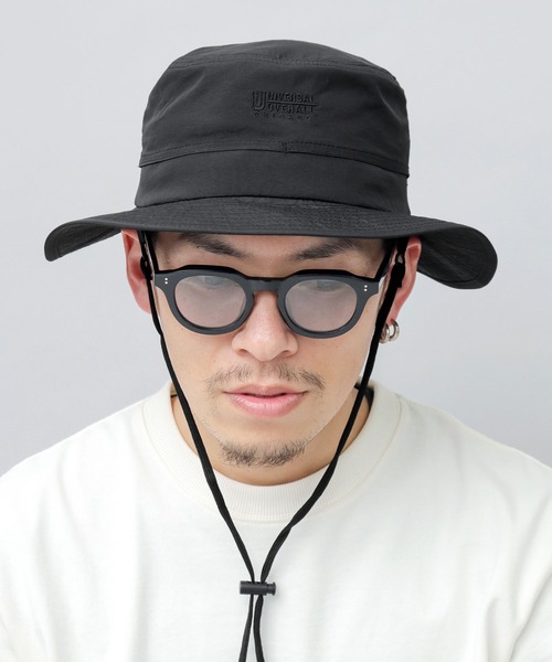 UNIVERSAL OVERALL（ユニバーサルオーバーオール）の「ロゴ刺繍 ナイロン アドベンチャーハット（ハット・メンズ・ブラック・FREE）」の20枚目の写真