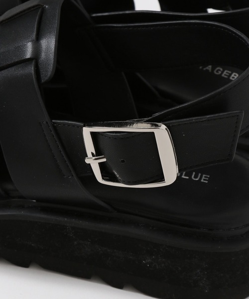 RAGEBLUE(レイジブルー)の「スクエアトゥ/シャークソールサンダル(サンダル・メンズ・ブラック/ブラック系その他・MEDIUM/LARGE)」の13枚目の写真