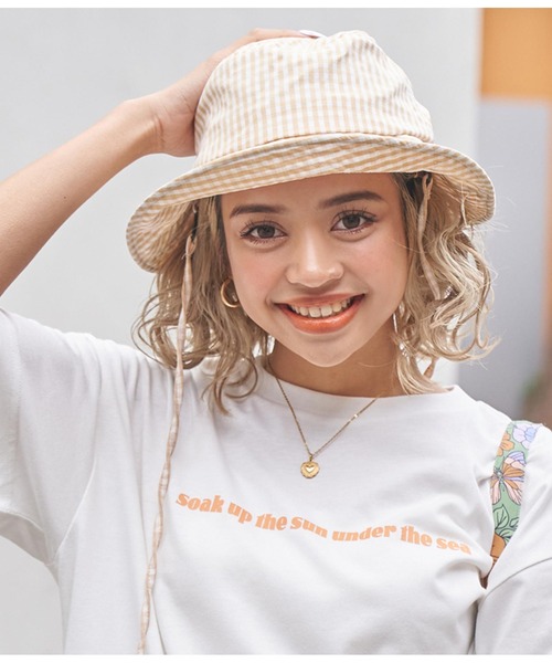 anap mimpi（アナップミンピ）の「ストラップ付きバケットハット（ハット・レディース・ホワイト/ブラック/ベージュ・FREE）」の12枚目の写真