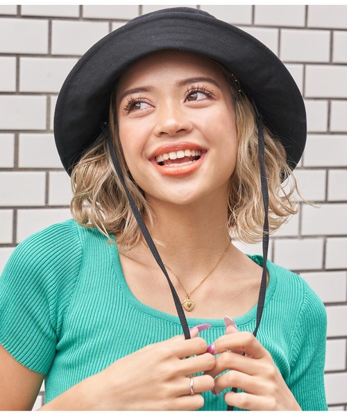 anap mimpi（アナップミンピ）の「ストラップ付きバケットハット（ハット・レディース・ホワイト/ブラック/ベージュ・FREE）」の21枚目の写真