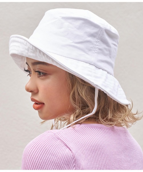 anap mimpi（アナップミンピ）の「ストラップ付きバケットハット（ハット・レディース・ホワイト/ブラック/ベージュ・FREE）」の22枚目の写真