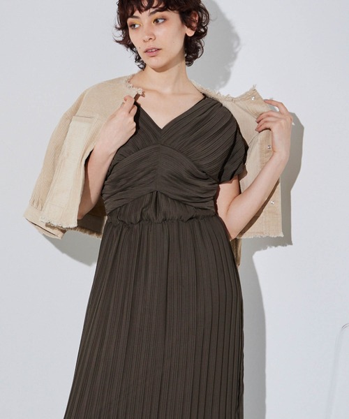 Block pleated Dress | ブロックプリーツワンピース | storage-works.co.uk