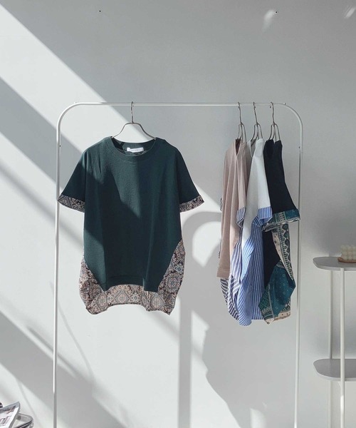 AS KNOW AS plus(アズノゥアズプラス)の「○切替ワッフル半袖プルオーバー(Tシャツ/カットソー・レディース・ブルー/ホワイト/ブラック/ダークグリーン/ベージュ/ブラック系/ベージュ系/ダークグリーン系/ホワイト系/ベージュ系1/ホワイト系1/ダークグリーン系1/ベージュ系2/ホワイト系3/ベージュ系3/グレー系/ホワイト系4・FREE)」の15枚目の写真
