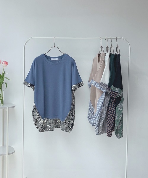 AS KNOW AS plus(アズノゥアズプラス)の「○切替ワッフル半袖プルオーバー(Tシャツ/カットソー・レディース・ブルー/ホワイト/ブラック/ダークグリーン/ベージュ/ブラック系/ベージュ系/ダークグリーン系/ホワイト系/ベージュ系1/ホワイト系1/ダークグリーン系1/ベージュ系2/ホワイト系3/ベージュ系3/グレー系/ホワイト系4・FREE)」の17枚目の写真