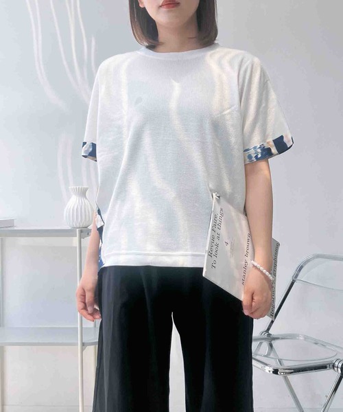 AS KNOW AS plus(アズノゥアズプラス)の「○切替ワッフル半袖プルオーバー(Tシャツ/カットソー・レディース・ブルー/ホワイト/ブラック/ダークグリーン/ベージュ/ブラック系/ベージュ系/ダークグリーン系/ホワイト系/ベージュ系1/ホワイト系1/ダークグリーン系1/ベージュ系2/ホワイト系3/ベージュ系3/グレー系/ホワイト系4・FREE)」の22枚目の写真