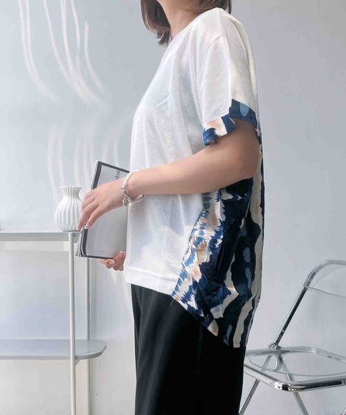 AS KNOW AS plus(アズノゥアズプラス)の「○切替ワッフル半袖プルオーバー(Tシャツ/カットソー・レディース・ブルー/ホワイト/ブラック/ダークグリーン/ベージュ/ブラック系/ベージュ系/ダークグリーン系/ホワイト系/ベージュ系1/ホワイト系1/ダークグリーン系1/ベージュ系2/ホワイト系3/ベージュ系3/グレー系/ホワイト系4・FREE)」の20枚目の写真