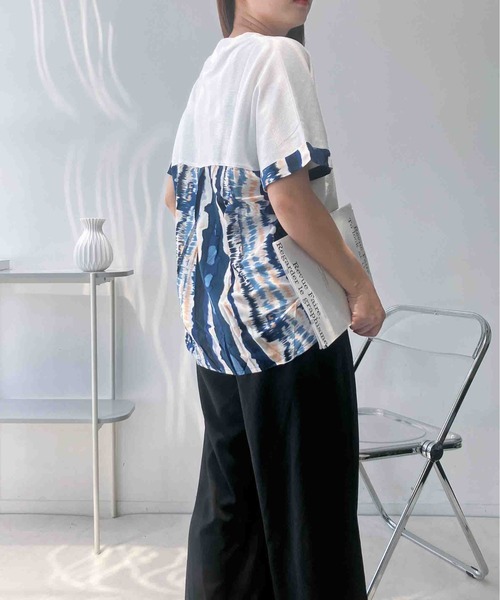 AS KNOW AS plus(アズノゥアズプラス)の「○切替ワッフル半袖プルオーバー(Tシャツ/カットソー・レディース・ブルー/ホワイト/ブラック/ダークグリーン/ベージュ/ブラック系/ベージュ系/ダークグリーン系/ホワイト系/ベージュ系1/ホワイト系1/ダークグリーン系1/ベージュ系2/ホワイト系3/ベージュ系3/グレー系/ホワイト系4・FREE)」の19枚目の写真
