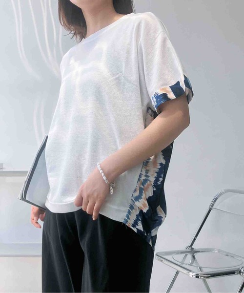 AS KNOW AS plus(アズノゥアズプラス)の「○切替ワッフル半袖プルオーバー(Tシャツ/カットソー・レディース・ブルー/ホワイト/ブラック/ダークグリーン/ベージュ/ブラック系/ベージュ系/ダークグリーン系/ホワイト系/ベージュ系1/ホワイト系1/ダークグリーン系1/ベージュ系2/ホワイト系3/ベージュ系3/グレー系/ホワイト系4・FREE)」の21枚目の写真