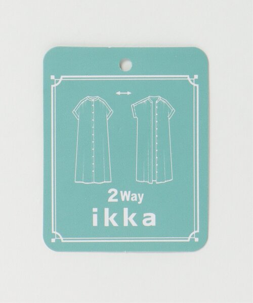 ikka（イッカ）の「【親子コーデ】レーヨン麻半袖2WAYワンピース（ワンピース・レディース・チャコールグレー/ベージュ/ブルー・M/L）」の22枚目の写真