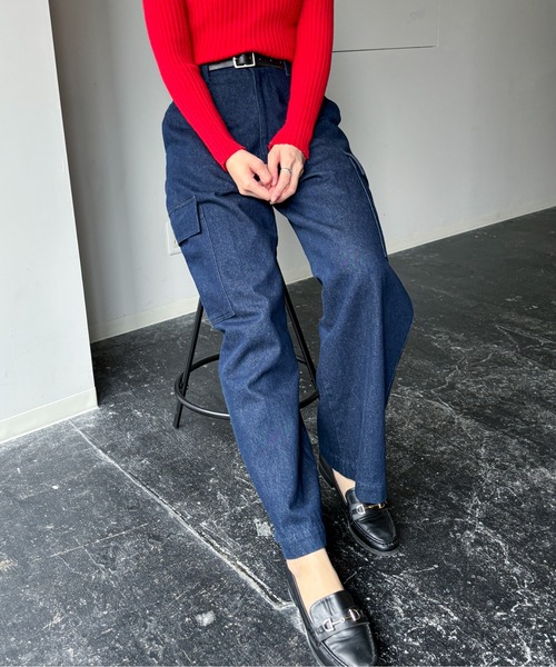 EPIMI E'PIMMY(エピミエピミー)の「デニムルーズカーゴパンツ(デニムパンツ・レディース・グレー/ブルー/ブラック/ネイビー・MEDIUM)」の1枚目の写真