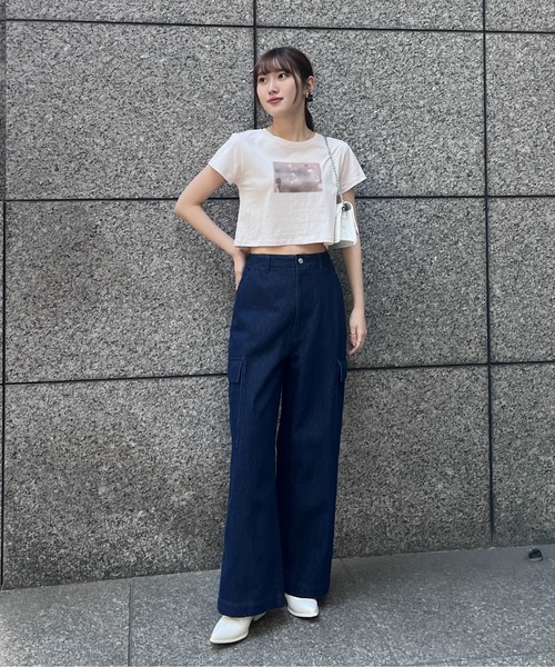 EPIMI E'PIMMY(エピミエピミー)の「デニムルーズカーゴパンツ(デニムパンツ・レディース・グレー/ブルー/ブラック/ネイビー・MEDIUM)」の9枚目の写真