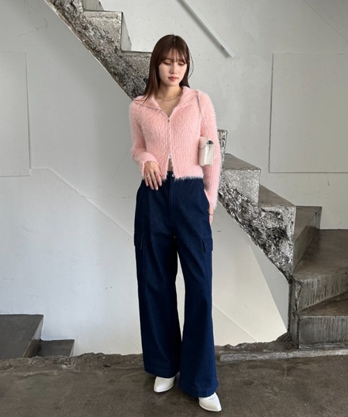 EPIMI E'PIMMY(エピミエピミー)の「デニムルーズカーゴパンツ(デニムパンツ・レディース・グレー/ブルー/ブラック/ネイビー・MEDIUM)」の11枚目の写真