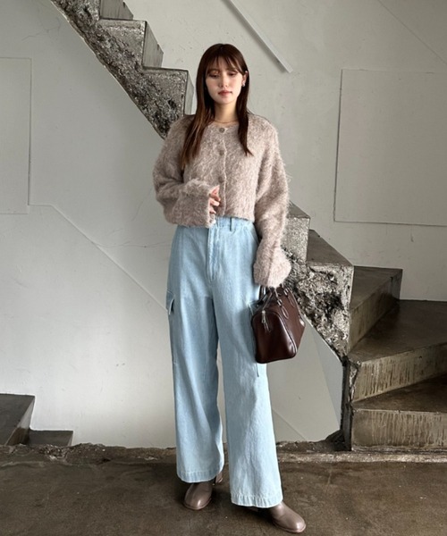 EPIMI E'PIMMY(エピミエピミー)の「デニムルーズカーゴパンツ(デニムパンツ・レディース・グレー/ブルー/ブラック/ネイビー・MEDIUM)」の12枚目の写真