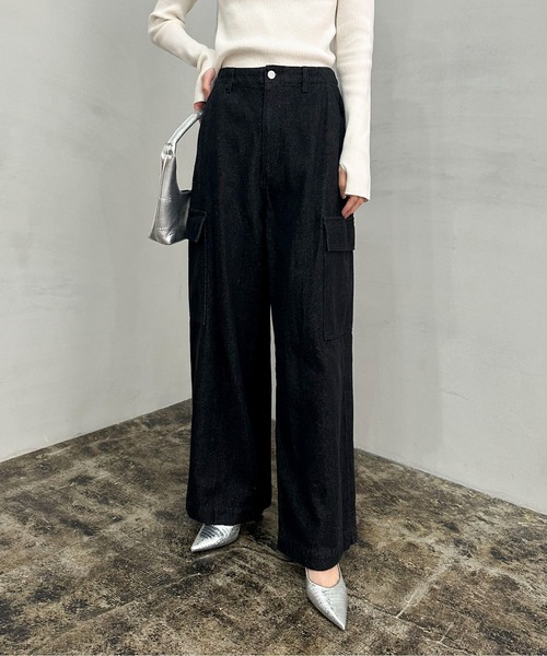 EPIMI E'PIMMY(エピミエピミー)の「デニムルーズカーゴパンツ(デニムパンツ・レディース・グレー/ブルー/ブラック/ネイビー・MEDIUM)」の17枚目の写真