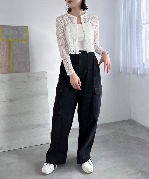 EPIMI E'PIMMY(エピミエピミー)の「デニムルーズカーゴパンツ(デニムパンツ・レディース・グレー/ブルー/ブラック/ネイビー・MEDIUM)」の14枚目の写真