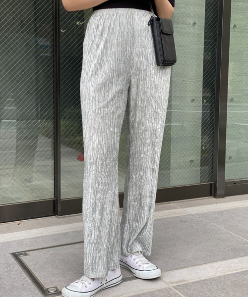 Olu.（オルドット）の「ベルベットシアーイージーパンツ（その他パンツ・レディース・シルバー/ブラック・FREE）」の2枚目の写真