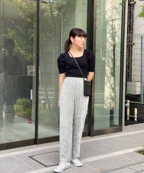 Olu.（オルドット）の「ベルベットシアーイージーパンツ（その他パンツ・レディース・シルバー/ブラック・FREE）」の7枚目の写真