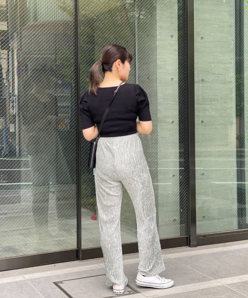 Olu.（オルドット）の「ベルベットシアーイージーパンツ（その他パンツ・レディース・シルバー/ブラック・FREE）」の8枚目の写真