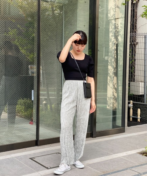 Olu.（オルドット）の「ベルベットシアーイージーパンツ（その他パンツ・レディース・シルバー/ブラック・FREE）」の9枚目の写真