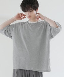 ビッグシルエット無地＆ボーダー半袖Tシャツ