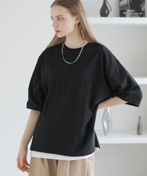 ビッグシルエット無地&ボーダー半袖Tシャツ