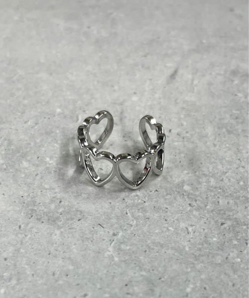 HIKA(ヒカ)の「【HIKA】ハートRING(リング・レディース・シルバー/ゴールド/レッド/ブラック/ホワイト/グリーン/ダークブラック/ピンクゴールド・FREE)」の1枚目の写真