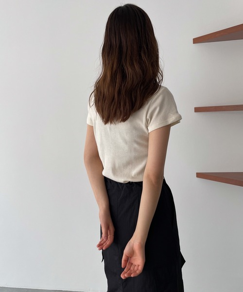 CANAL JEAN（キャナルジーン）の「smileyranna "PARADISE"半袖Tシャツ（Tシャツ/カットソー・レディース・チャコールグレー/クリーム/ライトグレー・ONE SIZE）」の10枚目の写真