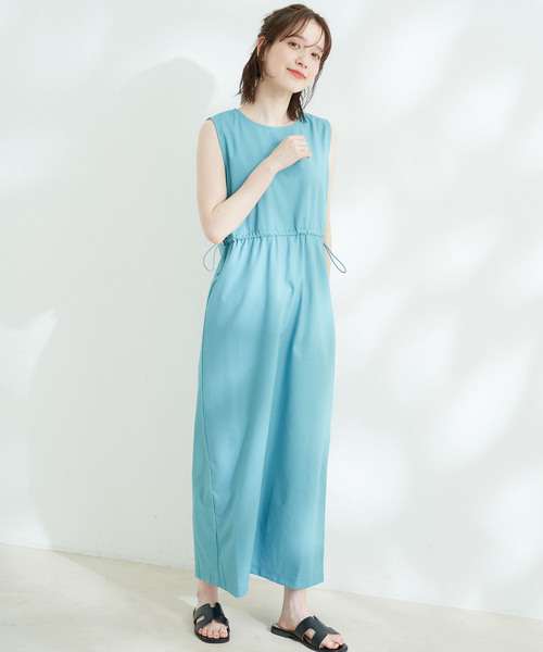 Jayro(ジャイロ)の「綿麻ノースリーブワンピース(ワンピース・レディース・ネイビー/ライトグリーン/ブラウン・M)」の3枚目の写真