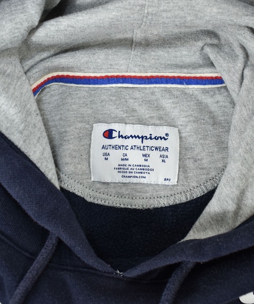 Champion(チャンピオン)の「【ヴィンテージ古着】Champion / チャンピオン ロゴ スウェットパーカー(パーカー・メンズ・ネイビー・MEDIUM)」の5枚目の写真