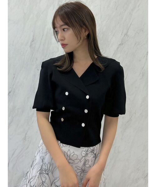 dazzlin(ダズリン)の「テーラータックニットトップス(ニット/セーター・レディース・ベージュ/ブラック・FREE)」の8枚目の写真