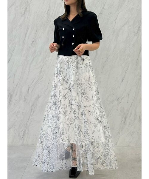 dazzlin(ダズリン)の「テーラータックニットトップス(ニット/セーター・レディース・ベージュ/ブラック・FREE)」の5枚目の写真